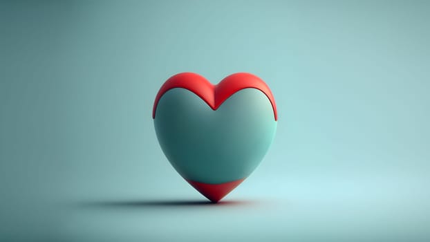 minimalistic valentines day background with heart symbol, neural network generated art. Digitally generated image. Not based on any actual person, scene or pattern.