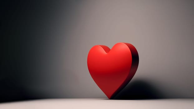 minimalistic valentines day background with heart symbol, neural network generated art. Digitally generated image. Not based on any actual person, scene or pattern.