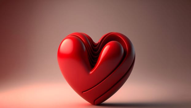 minimalistic valentines day background with heart symbol, neural network generated art. Digitally generated image. Not based on any actual person, scene or pattern.