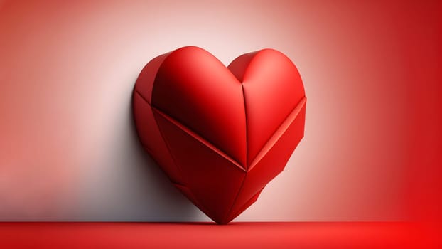 minimalistic valentines day background with heart symbol, neural network generated art. Digitally generated image. Not based on any actual person, scene or pattern.