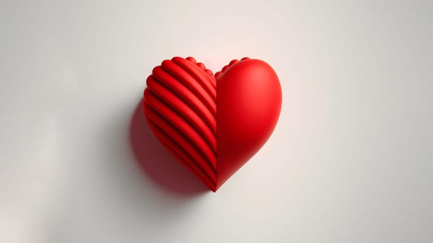 minimalistic valentines day background with heart symbol, neural network generated art. Digitally generated image. Not based on any actual person, scene or pattern.