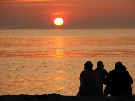 Sunset on Omö,small island in Denmark