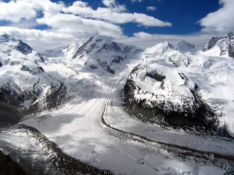 View from the Gornergrat! Further to the right is the Matterhorn!