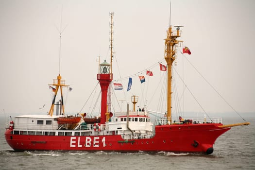 The lightship Elbe 1 on a charter trip