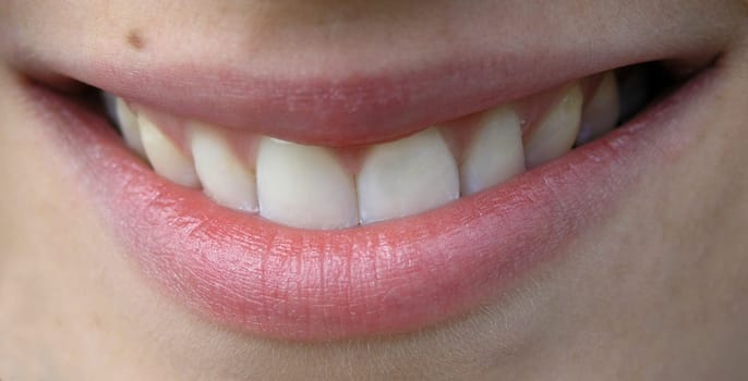 Close-up - Mouth of a young woman