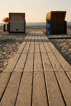 On the beach of the North Sea in Cuxhaven-Döse