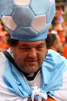 Argentina fan with hat