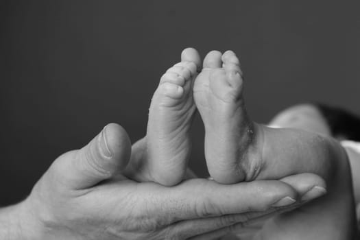 Baby feet on hand sw