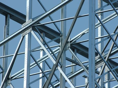 High-bay warehouse under construction