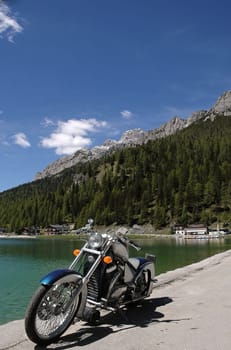 Chopper at Lake Misurina
