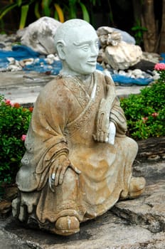 Restored Buddha statue Bangkok Thailand