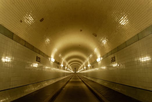 Old Elbe Tunnel in Hamburg,Germany