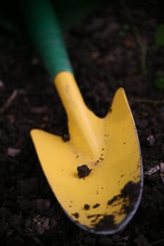 Yellow-green shovel