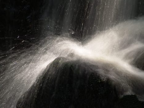 Muglbach waterfall near Neualbenreuth in the Upper Palatinate Forest (Bavaria)