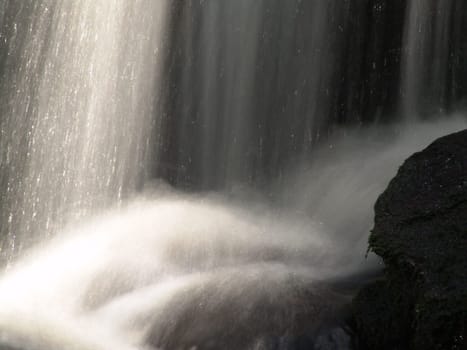 Muglbach waterfall near Neualbenreuth in the Upper Palatinate Forest