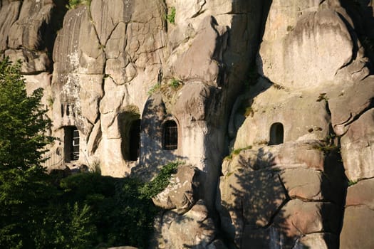 The imposing rocks of the Externsteine in Lipperland