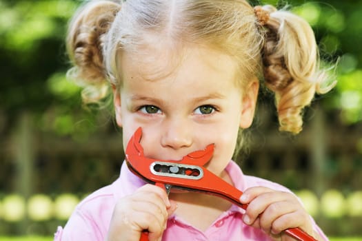 Girl with pliers