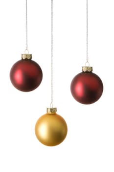 Three Christmas tree baubles,freed
