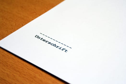 Signature of the contract