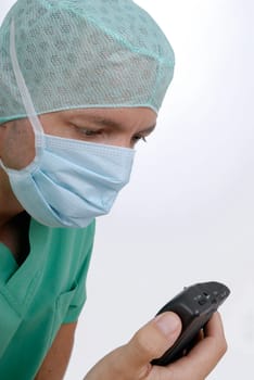 Doctor notes a message
