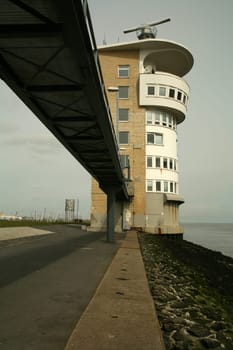 Radar tower in Cuxhaven on the North Sea