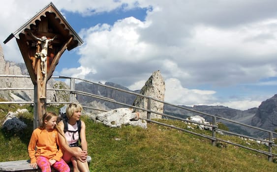 Hiking holidays in Val Gardena Selva. Here on the Seceda plateau.