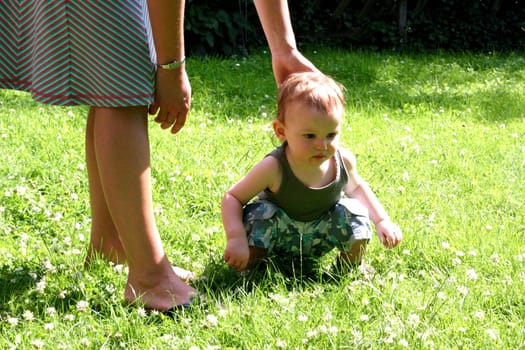 And then he got up and took the first steps...!!