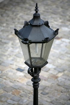 Historical lighting in an old town