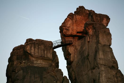 The imposing rocks of the Externsteine in Lipperland