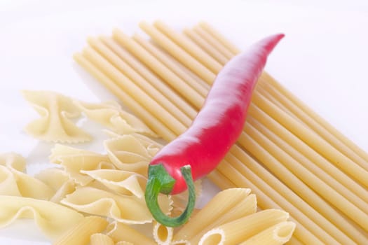 Pasta with hot peppers