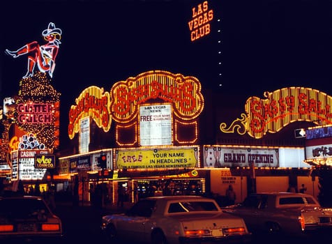 Las Vegas was founded in 1855 by Mormons on an old Spanish trade route. They settled in a place where they found some artesian wells. These fountains are partly responsible for the Spanish naming,because "las veg"
