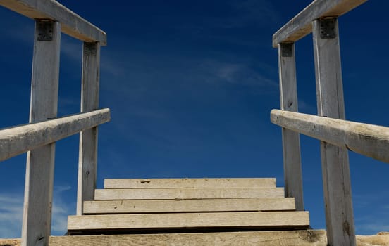 Stairs on the island of Neuwerk,Germany