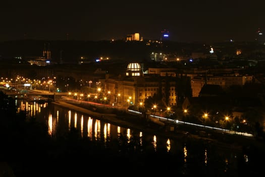 Prague at night