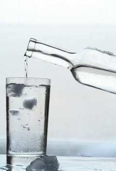 poured ice-cold