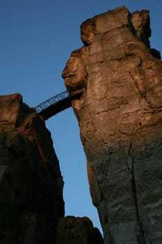 The imposing rocks of the Externsteine in Lipperland