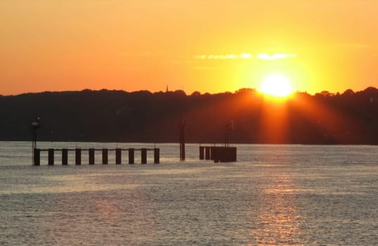Sunset on the Elbe