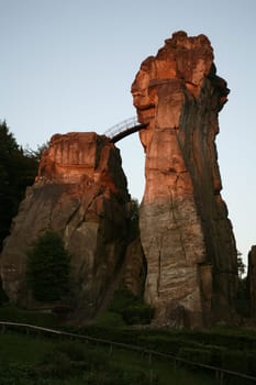 The imposing rocks of the Externsteine in Lipperland