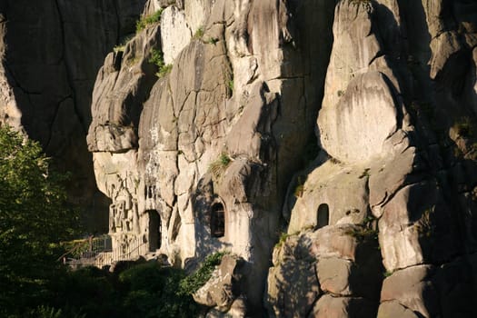 The imposing rocks of the Externsteine in Lipperland