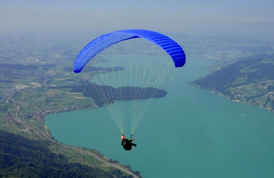 Beautiful view of Lake Zug in Central Switzerland