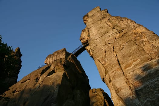 The imposing rocks of the Externsteine in Lipperland