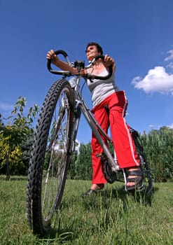 Woman with bike