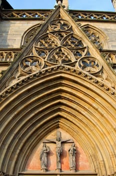Crucifixion,Triangle,Portal Porch,St. Mary's Church,Erfurt Cathedral,Thuringia,Germany