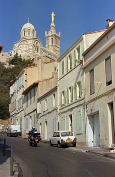 ... Ascent to Notre Dame de la Garde in Marseille from the northeast