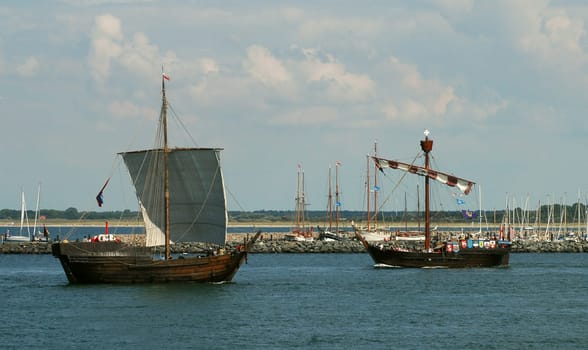 Especially the very old ships captivate the visitors....!