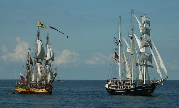 Under sail