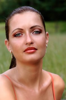 Outdoor portrait of a young woman 4
