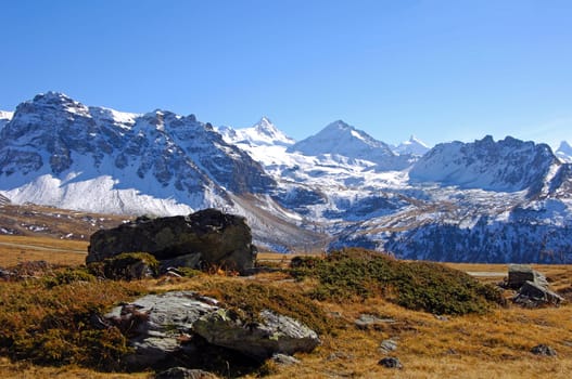Alpine landscape Valais Switzerland
