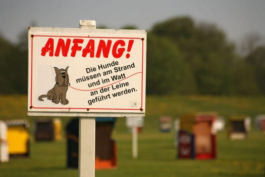 Dog beach in Grimmershörn Bay near Cuxhaven on the North Sea