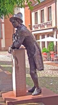 In front of his birthplace in Miltenberg