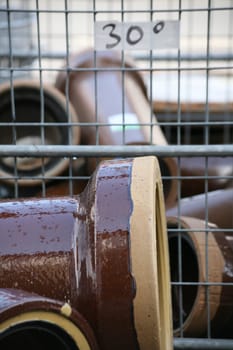 Pipes at a construction site